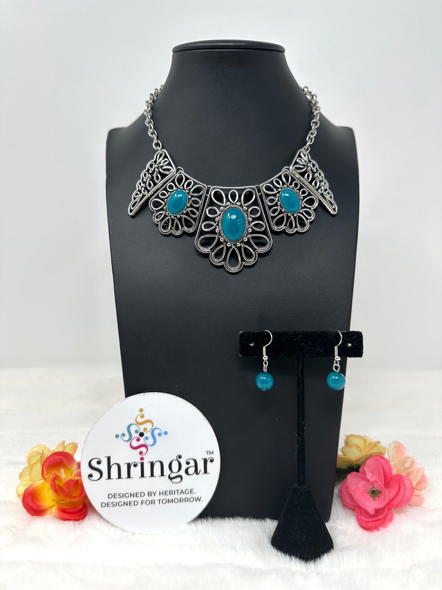 Silver Necklace Set