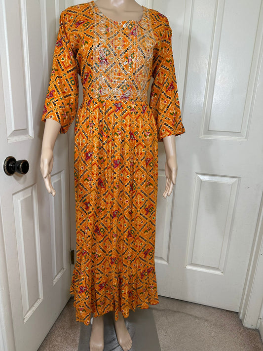 Beautiful Rayon kurti with sequins work