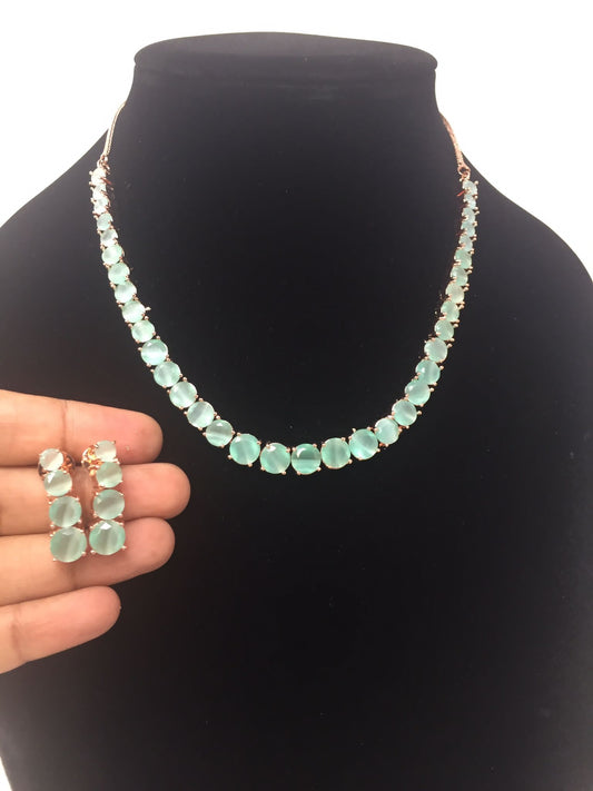 American Diamond necklace earrings set