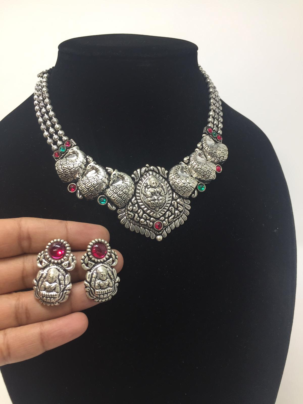 Oxidized Silver Jewelry Set