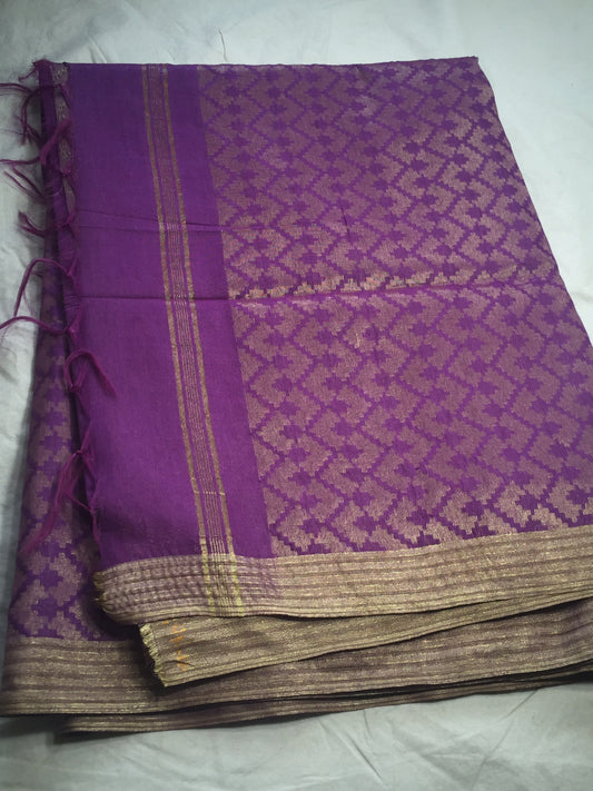 Linen saree with blouse fabric