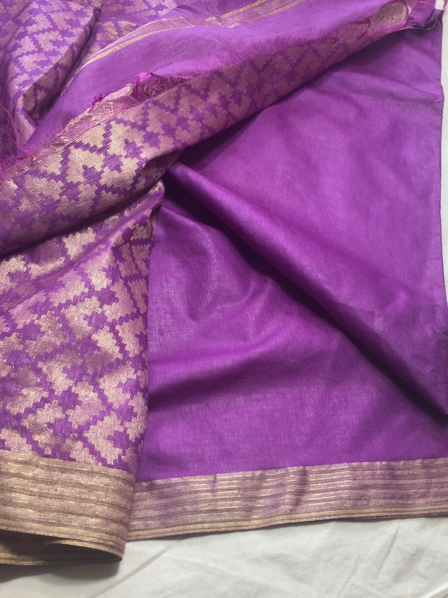 Linen saree with blouse fabric